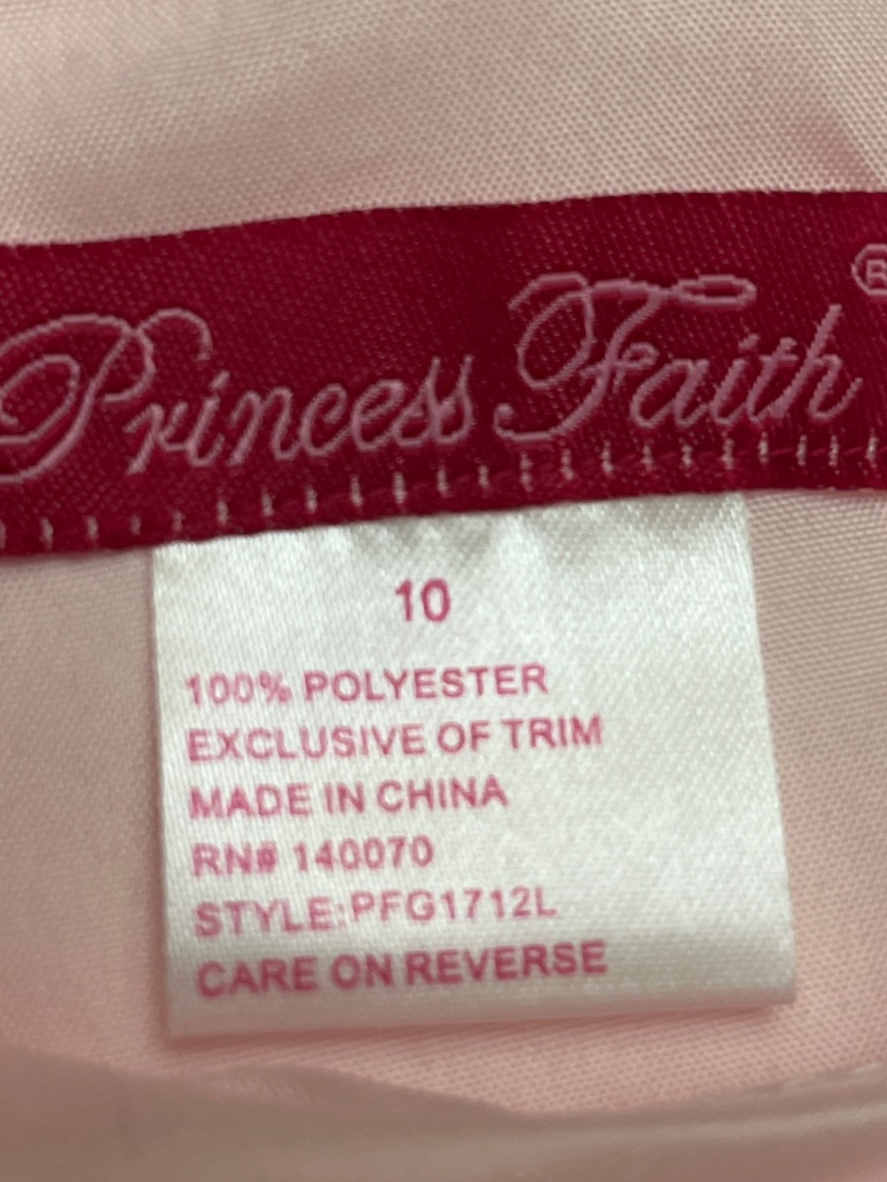 Like New, Adorable, Girls Size 10 Pink/Pale Blue Dress. - Picture 9 of 12